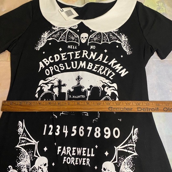 Ouija Graphic Design Dress Goth Punk Medium worn once - Picture 5 of 6
